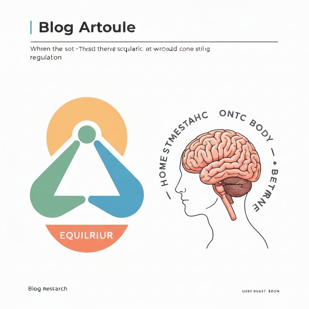 Scientific illustration of set point theory and homeostatic regulation